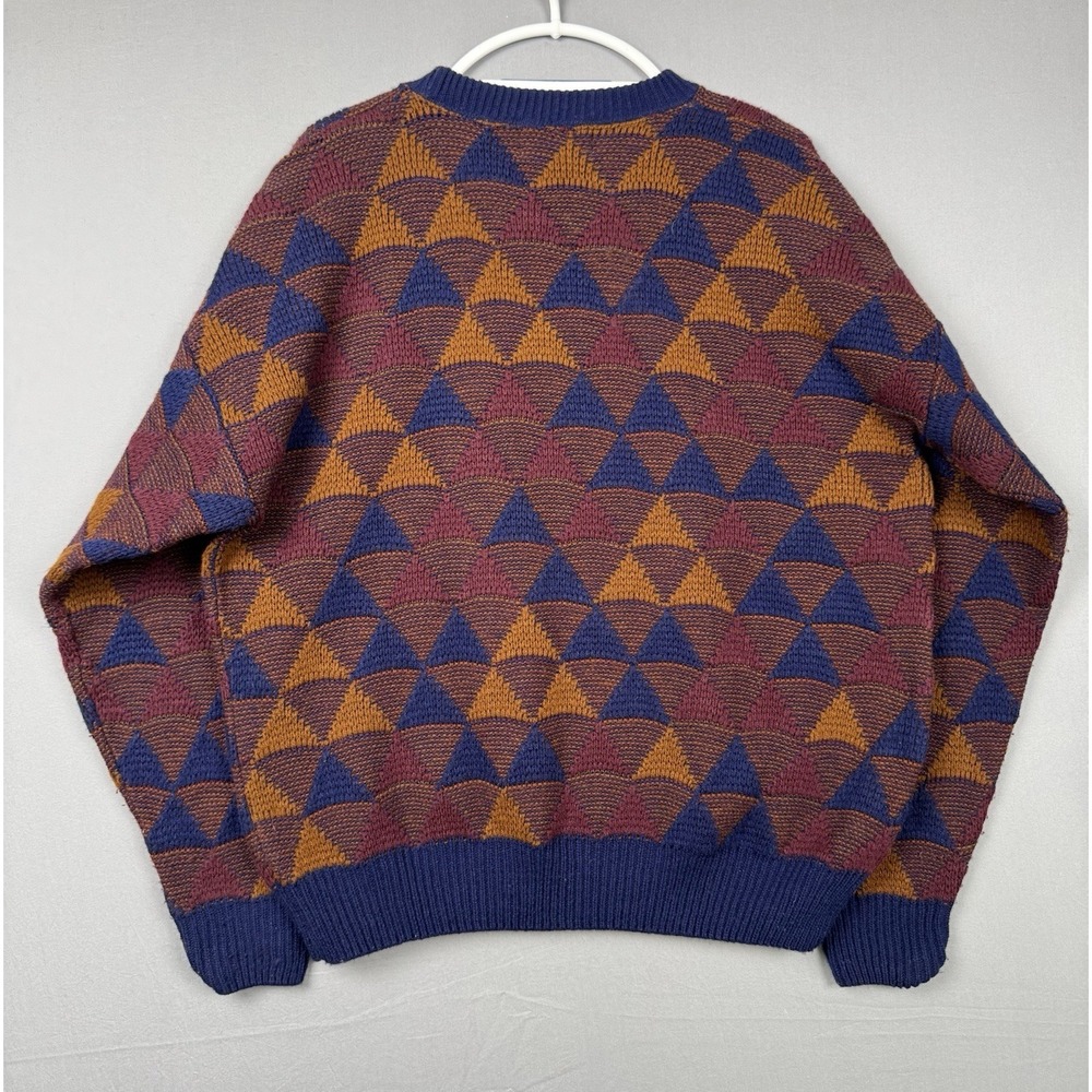 Vintage 80s Expressions International Sweater Womens 1X Geometric Pyramids 90s - Picture 5 of 5